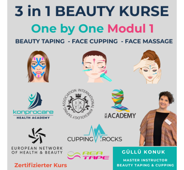 3 in1 Kurs für Profis und Selbstanwender - Beauty Taping, Cupping & FaceMassage